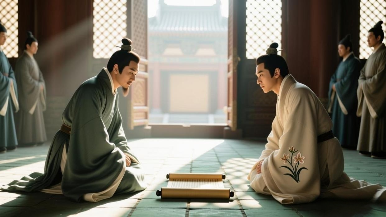 李文忠交代完后事，与妻儿诀别后才去上朝。朱元璋怒骂：比你战功大的朕也敢杀，你以为朕不敢杀外甥吗？
